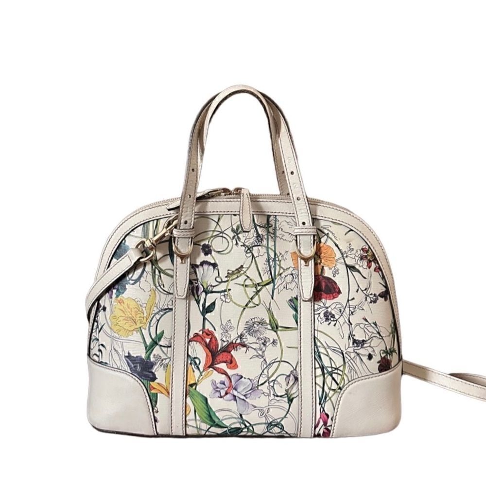 Gucci floral Dome tote with shoulder strap - Picture 7 of 16